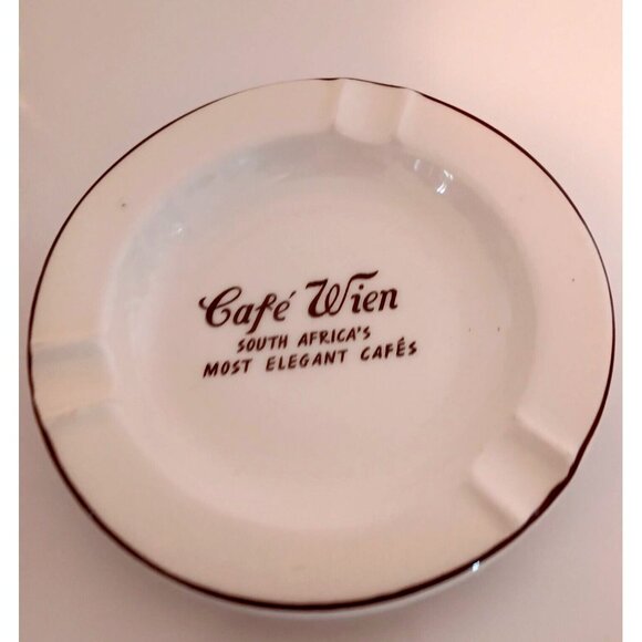 Cafe Wien South Africa Ashtray Continental China Vitreus Cigar Cigarret Vintage - Picture 6 of 11